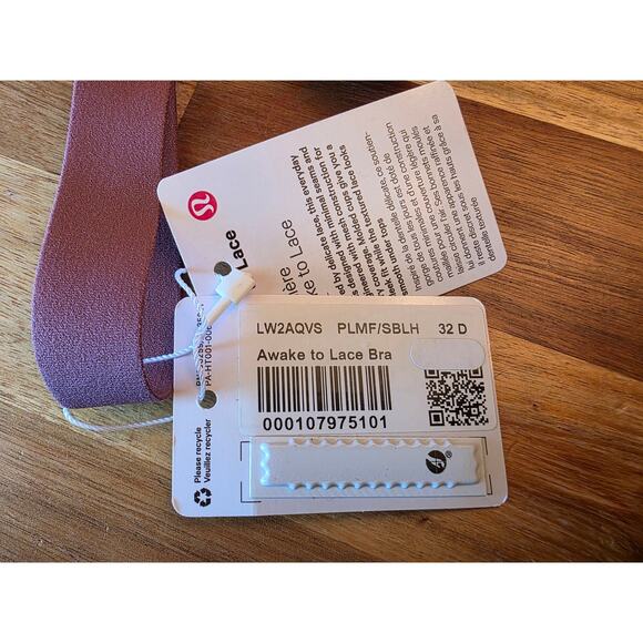 NWT Lululemon Awake to Lace Bra – 32D | Plum Purple | Light Support Bralette - Picture 9 of 9